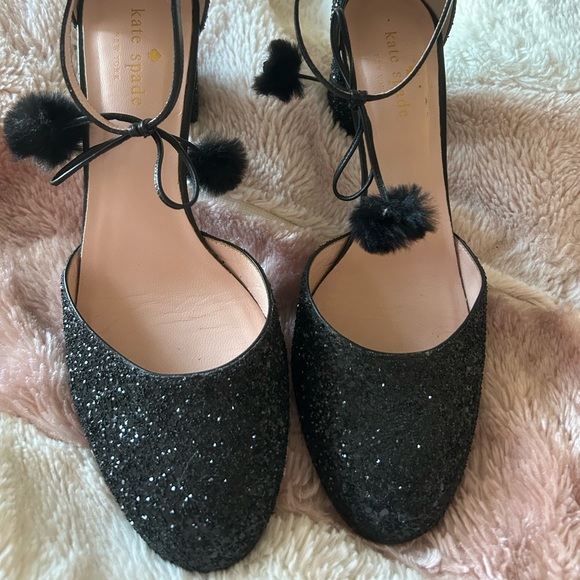 Kate Spade Glitter Bow Heels - Picture 3 of 3